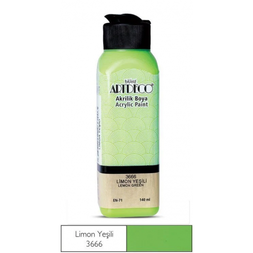 ARTDECO AKRİLİK BOYA 140ML LİMON YEŞİLİ 3666